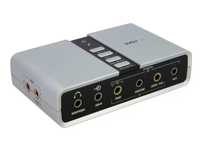 StarTech.com 7.1 USB Audio Adapter External Sound Card with SPDIF Digital Audio - Image 2